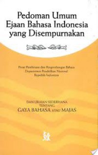 Pedoman umum ejaan bahasa indonesia yang disempurnakan