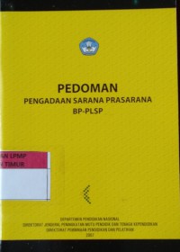 pedoman pengadaan sarana prasarana BP-PLSP