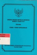 Undang-Undang Republik Indonesia No.8 Thn 1974