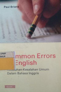 Common Errors In English