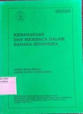 Kebahasaan dan membaca dalam bahasa Indonesia