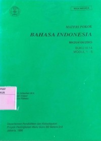 Materi pokok bahasa Indonesia