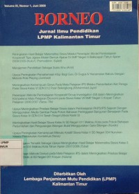 BORNEO JURNAL Vol lll No 1 Jun 2009