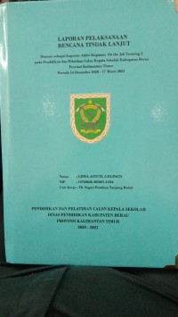 laporan pelaksanaan rencana tindak lanjut(lidya astuti,s.pd.paud)