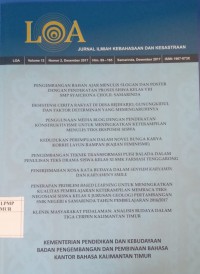 Loa Jurnal Ilmiah Kebahasaan dan Kesastraan Vol 12 No 2 Desember 2017