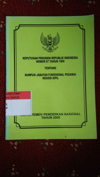 Keputusan Presiden RI No.87 Thn 1999