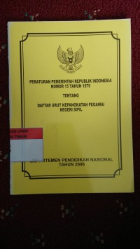 Peraturan Pemerintah Republik Indonesia no.15 Thn 1979