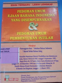 Pedoman Umum Ejaan Bahasa Indonesia Yang Disempurnakan