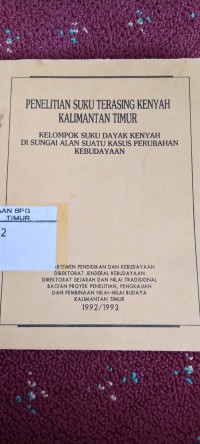 Penelitian Suku Terasing Kenyah Kaltim