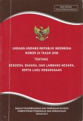 Undang - Undang Republik Indonesia Nomor 24 Tahun 2009