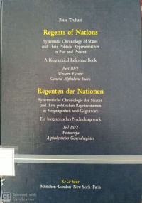 Image of Regents Of Nations Part III/2 Western Europe General Alphabetic Index