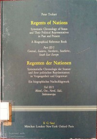 Image of Regents Of Nations Part III/1 Central,eastern,nortbern,soutbern,south east europe