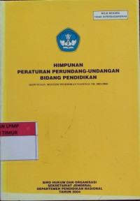 Image of himpunan peraturan perundang-undangan bidang pendidikan