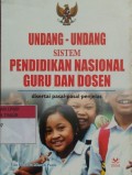 Undang-undang sistem pendidikan Nasional Guru dan Dosen