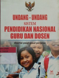 Image of Undang-undang sistem pendidikan Nasional Guru dan Dosen