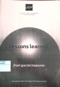 Lessons Learned from special measures