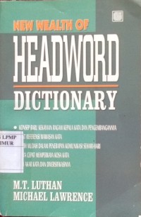 Image of new wealth of headword dictionary