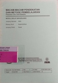 Image of MACAM-MACAM PENDEKATAN DAN METODE PEMBELAJARAN SMA KEPENDIDIKAN DASAR