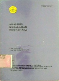 Image of Analisis Kesalahan Berbahasa