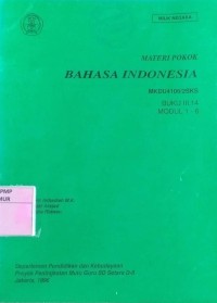 Image of Materi pokok bahasa Indonesia