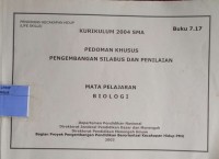Image of KURIKULUM PEDOMAN KHUSUS PENGEMBANGAN SILABUS DAN PENILAIAN MATA PELAJARAN BIOLOGI