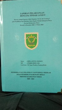 Image of laporan pelaksanaan rencana tindak lanjut(lidya astuti,s.pd.paud)