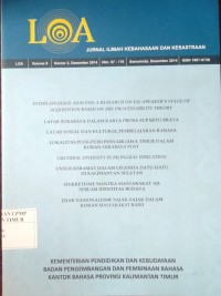 Image of Loa Jurnal Ilmiah Kebahasaan dan Kesastraan Vol 9 No 2 Desember 2014