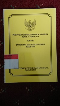 Image of Peraturan Pemerintah Republik Indonesia no.15 Thn 1979
