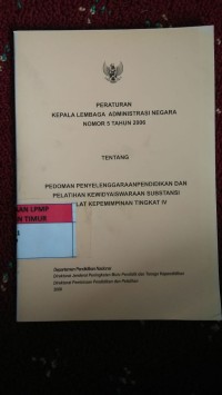 Image of Peraturan Kepala Lembaga Administrasi Negara Nomor 5 Tahun 2006