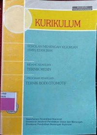 Image of KURIKULUM SMK TEKNIK MESIN TEKNIK BODI OTOMOTIF