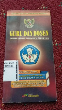 Image of Himpunan Peraturan Undang Guru dan Dosen UU RI No.14 Thn 2005