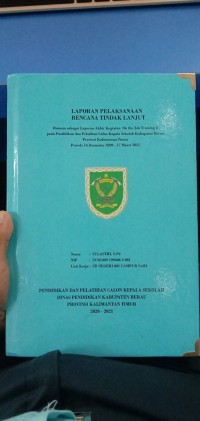 Image of laporan pelaksanaan rencana tindak lanjut(SULASTRI,S.Pd