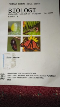 Image of panduan lembar kerja siswa BIOLOGI SLTP KELAS 3 EDISI KESATU